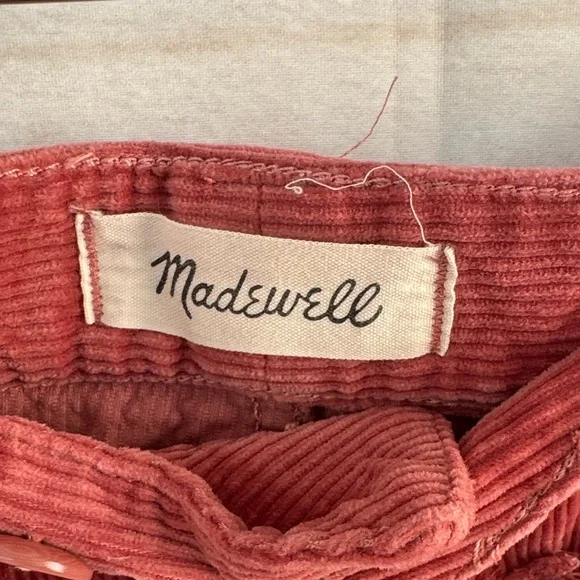 Madewell Women’s Emmet Slim Wide Leg Corduroy Pants Size 28 - Picture 2 of 6